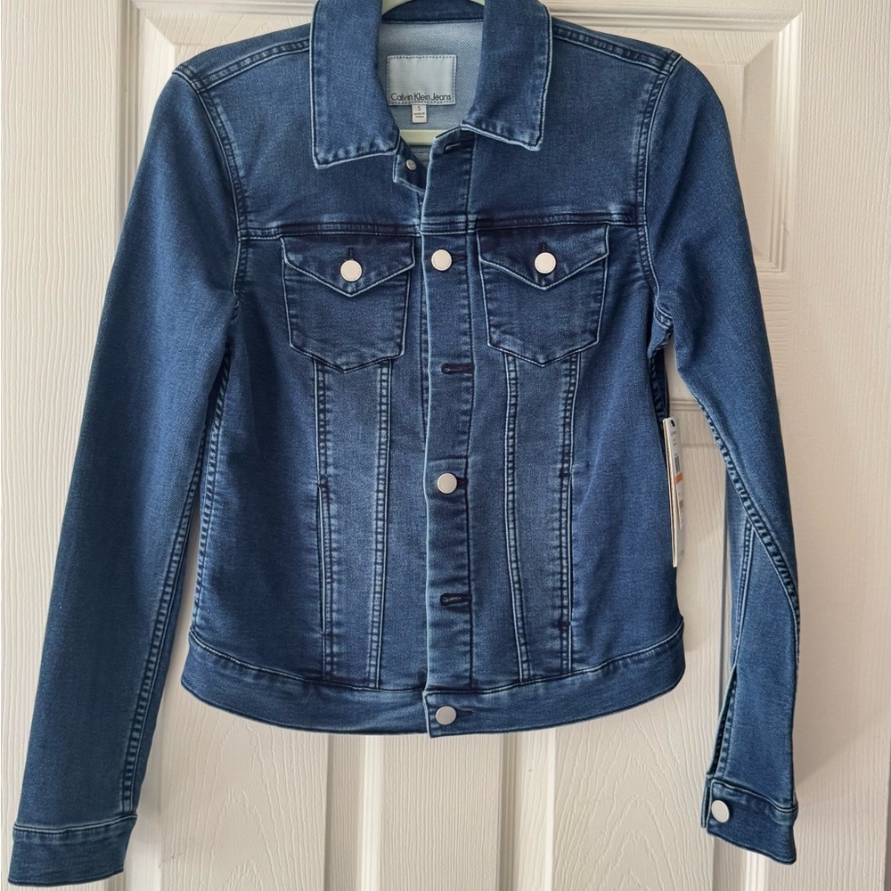 NWT Calvin Klein Women's Blue Denim Jacket